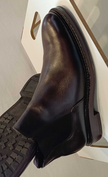 Ghete chelsea 40.5 41 plain toe Massimo Dutti piele naturala moale