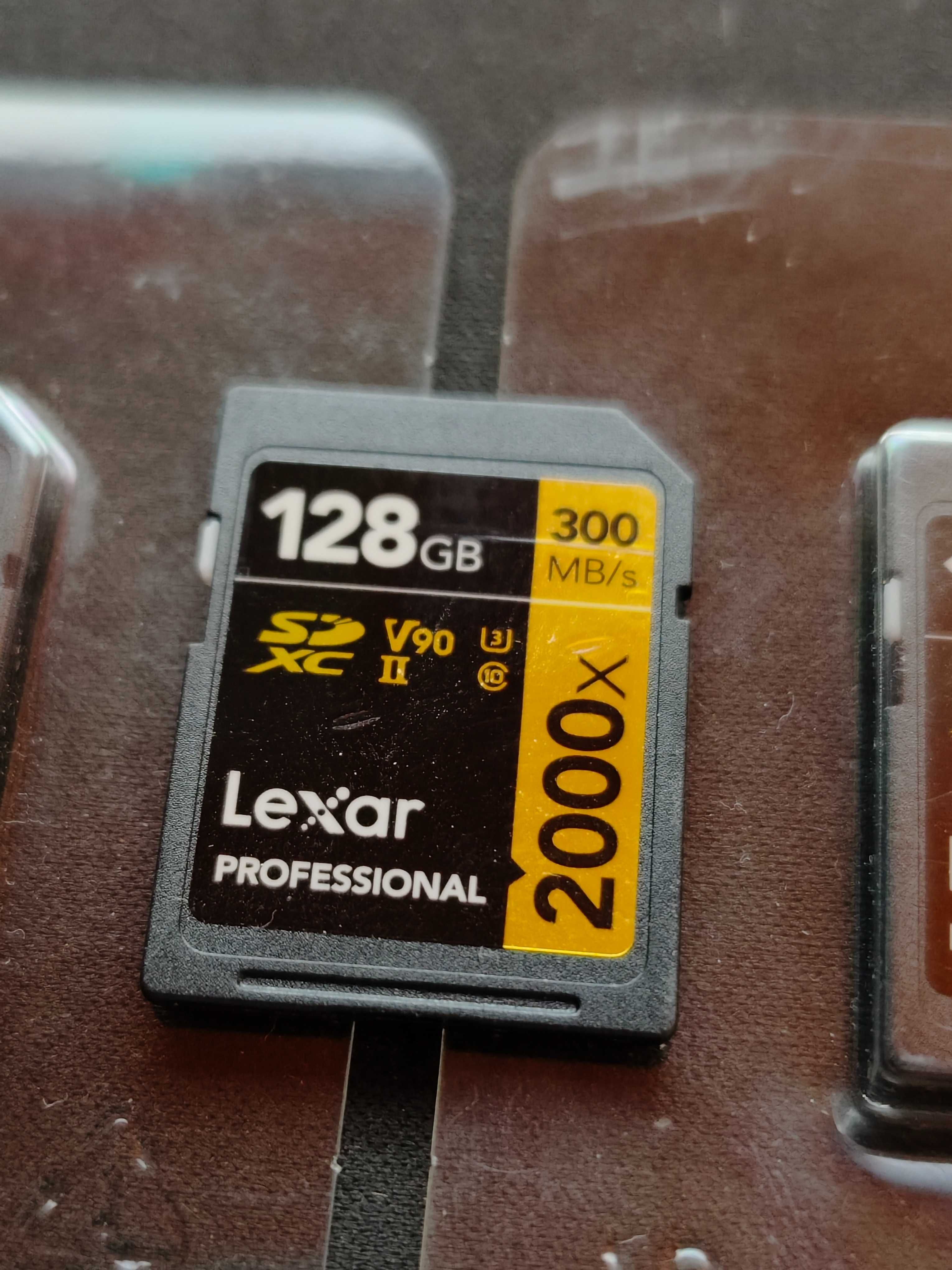 4x SD card Lexar 128GB V90 300MB/s