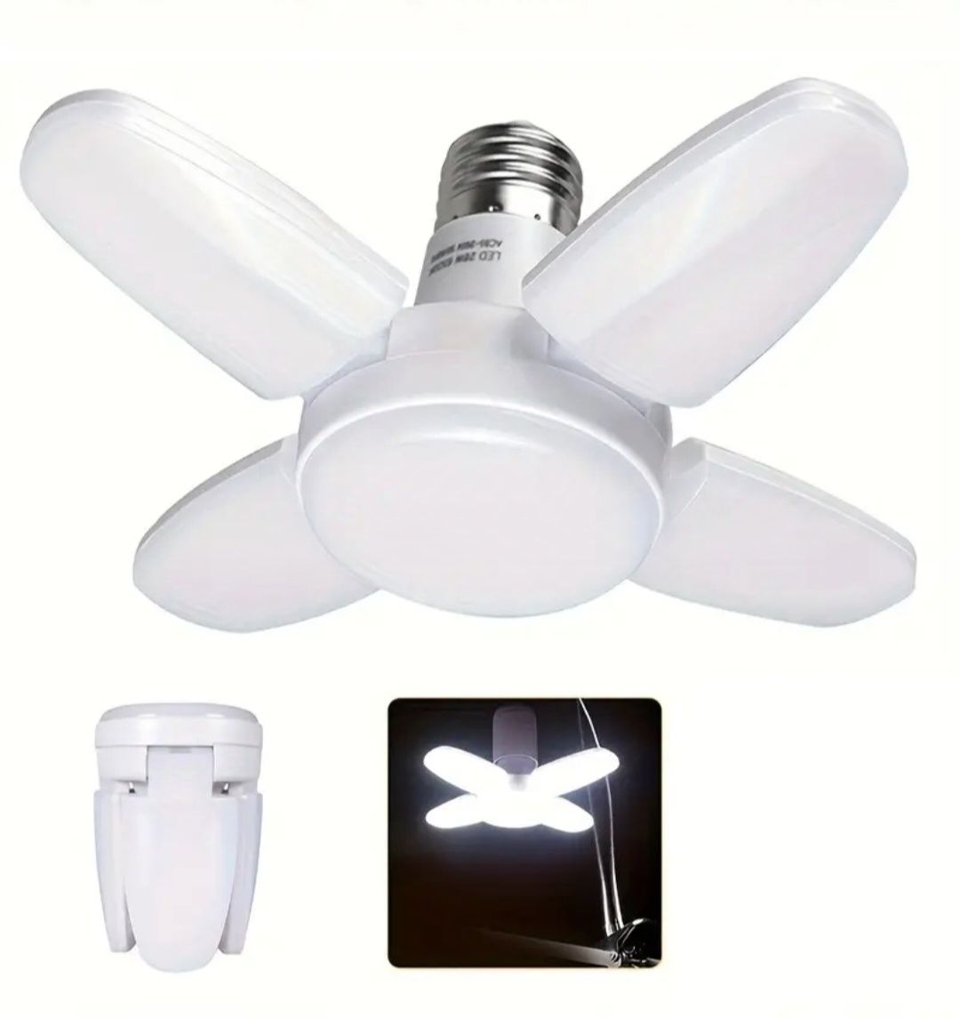 3 броя Сгъваема LED  лампа 14W, Е27, АС175-265V, Бяла Перфектна за Дом