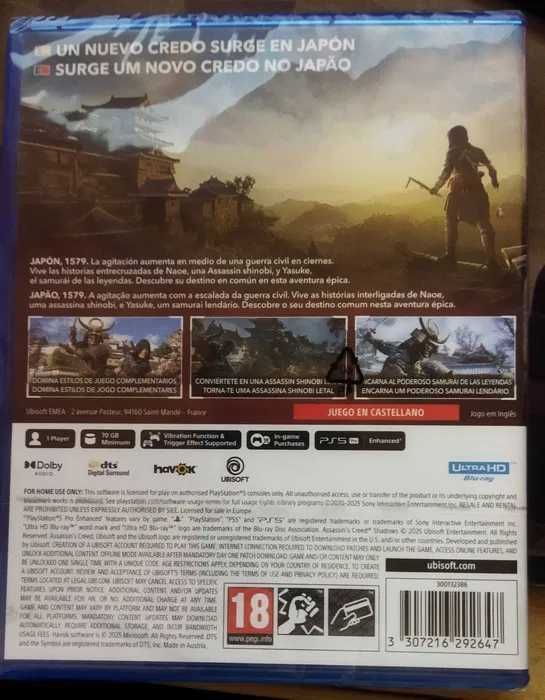 Assassin's Creed Shadows PS5 NOU Sigilat