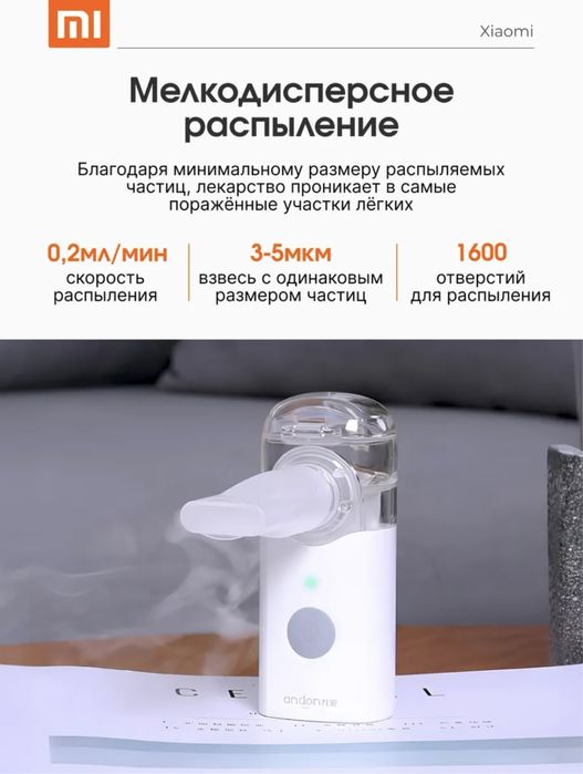 Меш-ингалятор небулайзер Xiaomi Andon VP-M3A