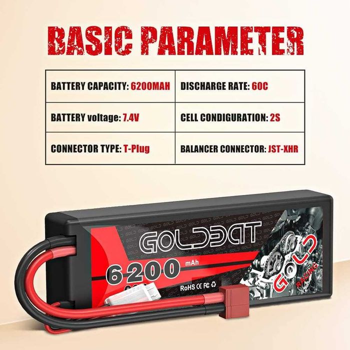Baterii GOLDBAT Lipo plus de 5200 si 6200mah,pt radioamatorism,sigilat