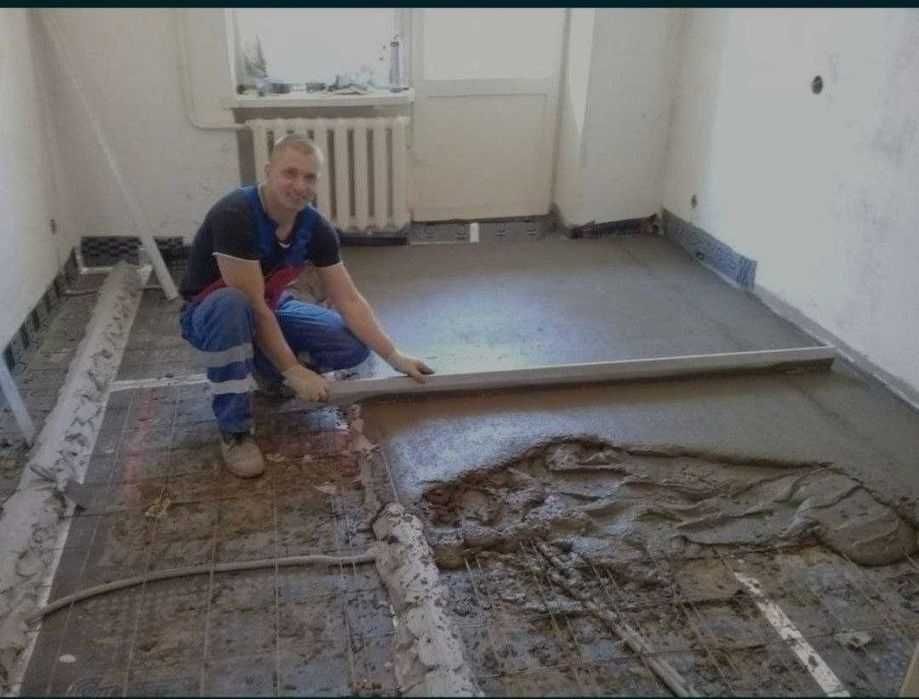 Стяжка,БЕТОНИРОВАНИЯ.Стяшка делаем
