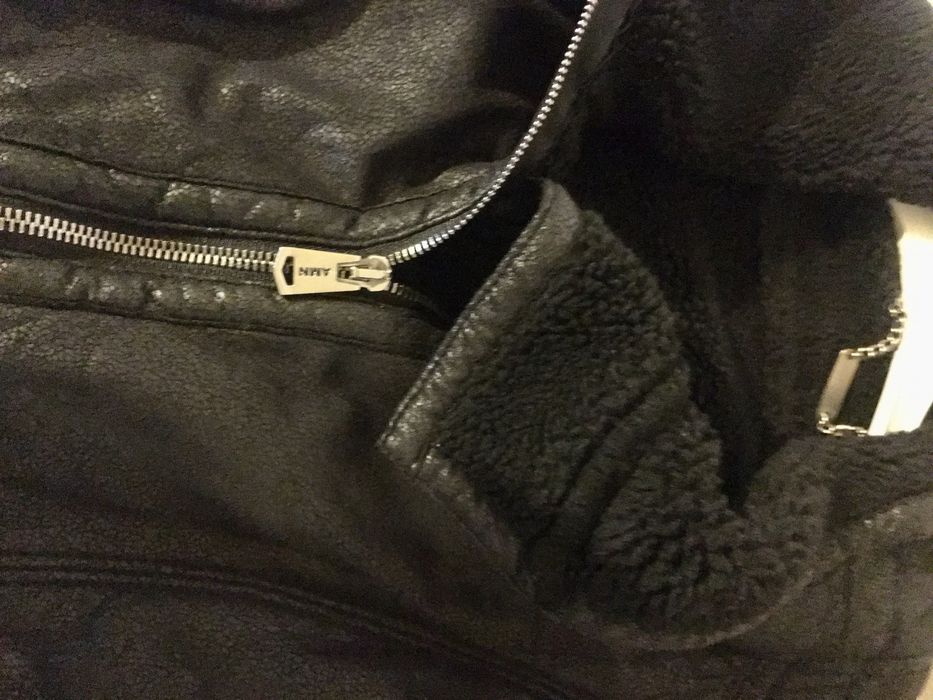 Дамско черно яке от плат - AMN