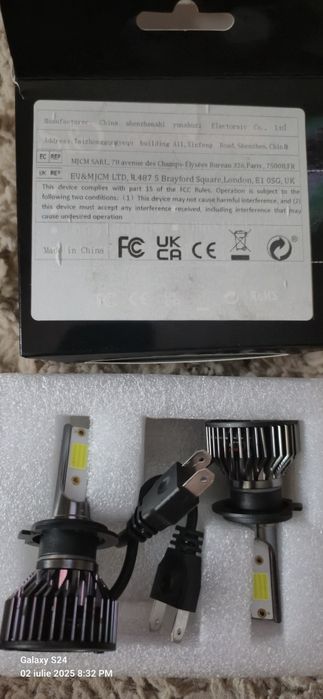 Set Led-uri H7 /bec faruri/proiectoare pentru orice model/masina