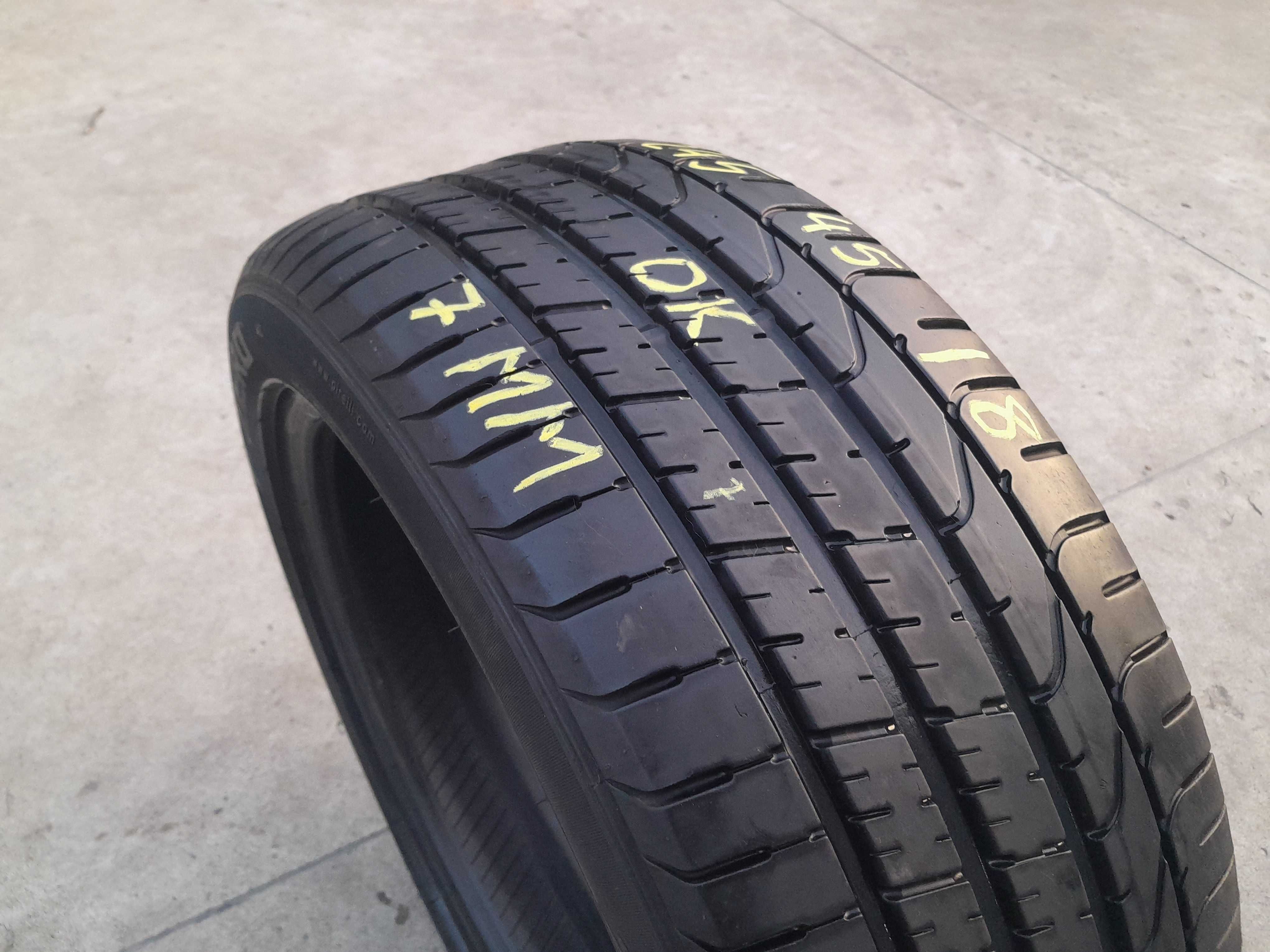 O anvelopa vara 245 45 18 pirelli p zero profil de 7 mm