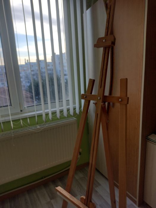 Дървен статив за рисуване, регулируем