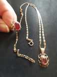 Set aur 14 k cu rubine 11,83 g