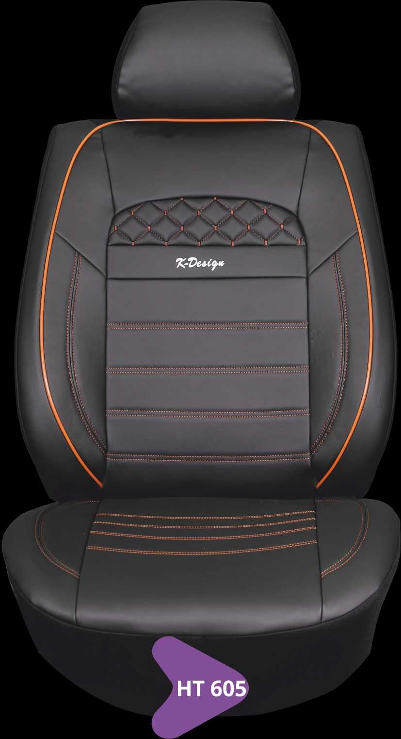 Huse scaun auto Piele Ecologica SPORT set complet Bej
