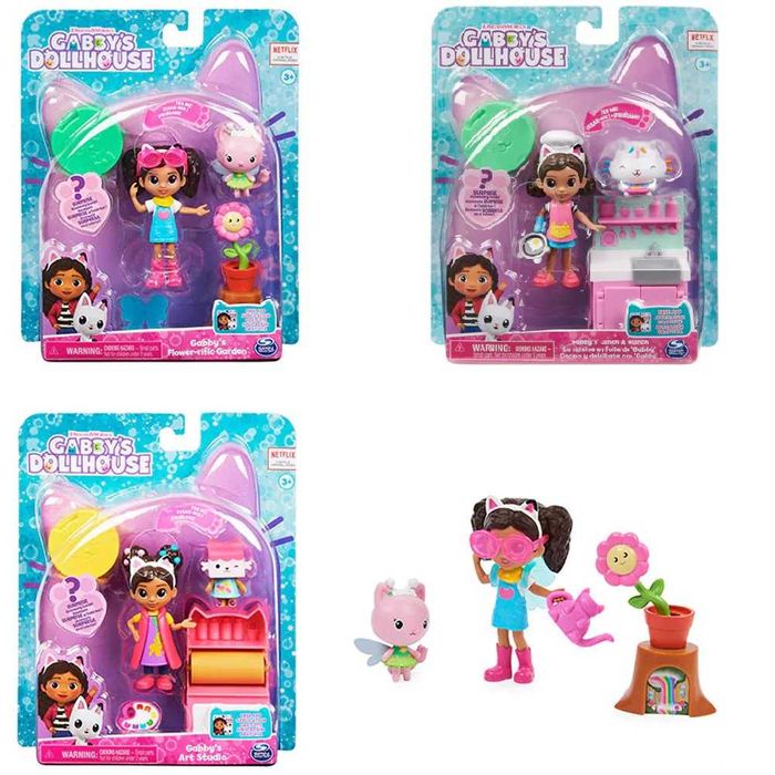 Gabbys Dollhouse Къщата на Габи комплект с кукла Габи и коте - 3 вида