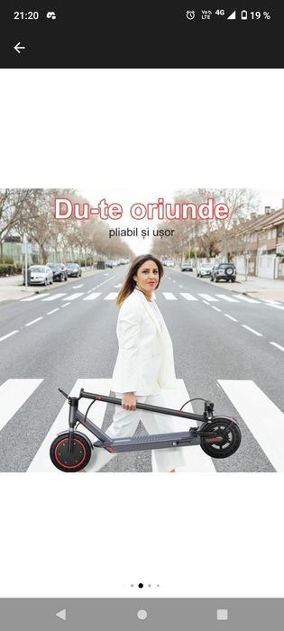 Trotineta electrica ap07 motor de 450w autonomie 35 km amortizor dupla