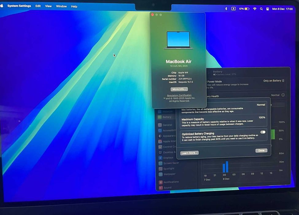 MacBook Air 13 M4 16gb, 256gb SSD 13.6 дюйм цвет Midnight