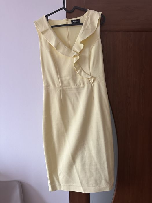 Rochie casual galbena marimea 38