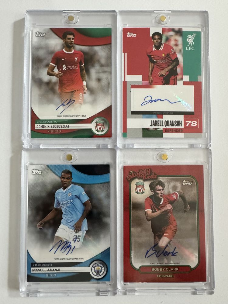 Topps футболни карти с автографи