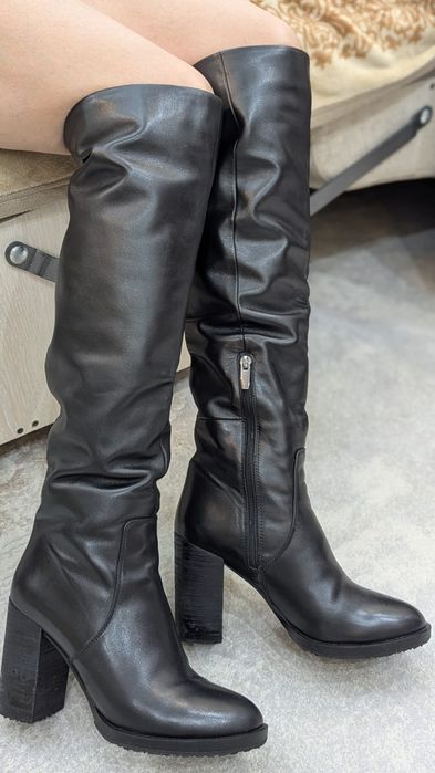 Женская кожаная обувь, сапоги, ботфорты р. 38