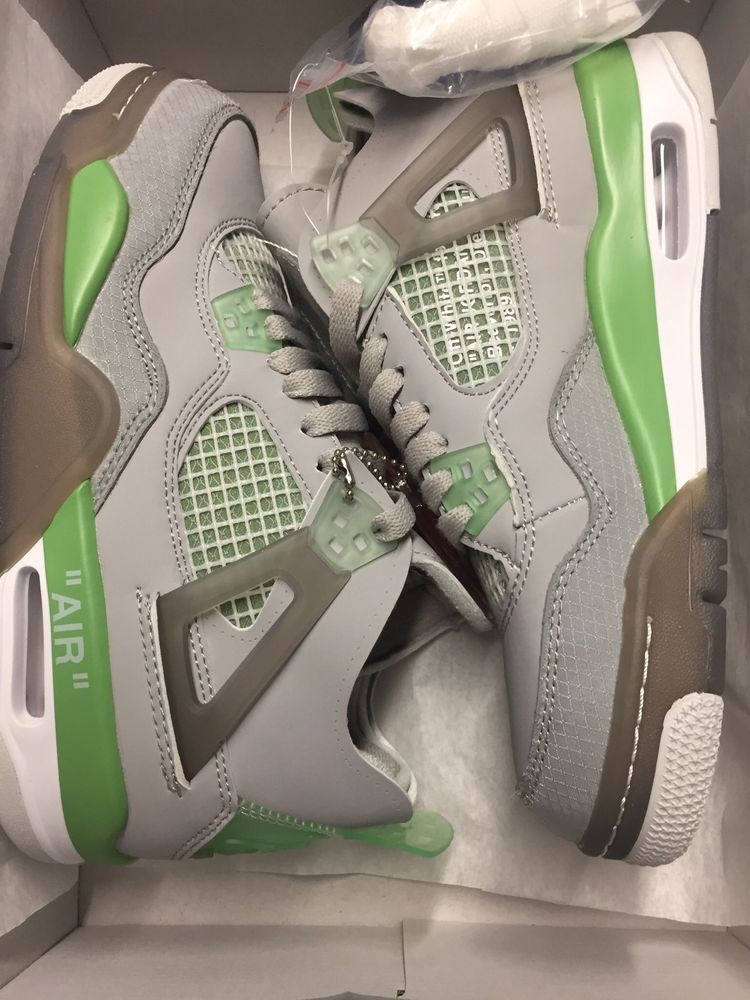 Jordan 4 x Off White Green Bean