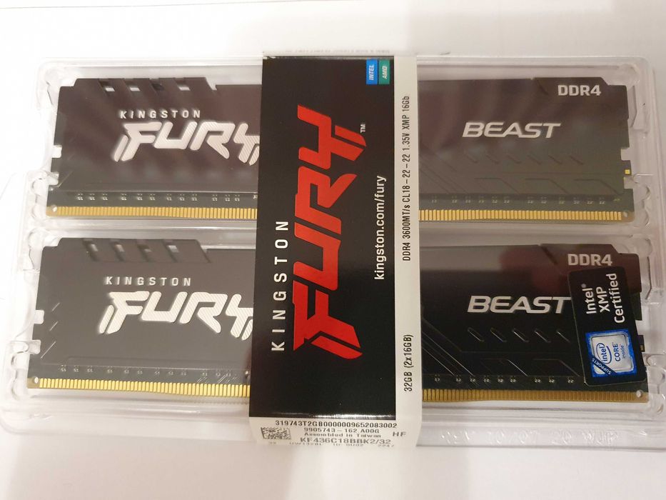 Kit DDR4 32gb Kingston Fury Beast 3600MHz 2x16GB factura si garantie
