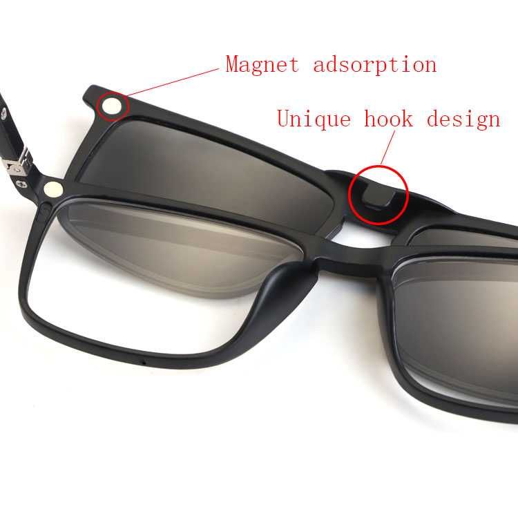 Солнцезащитные очки со сменными насадками 1+5 насадок анти фара