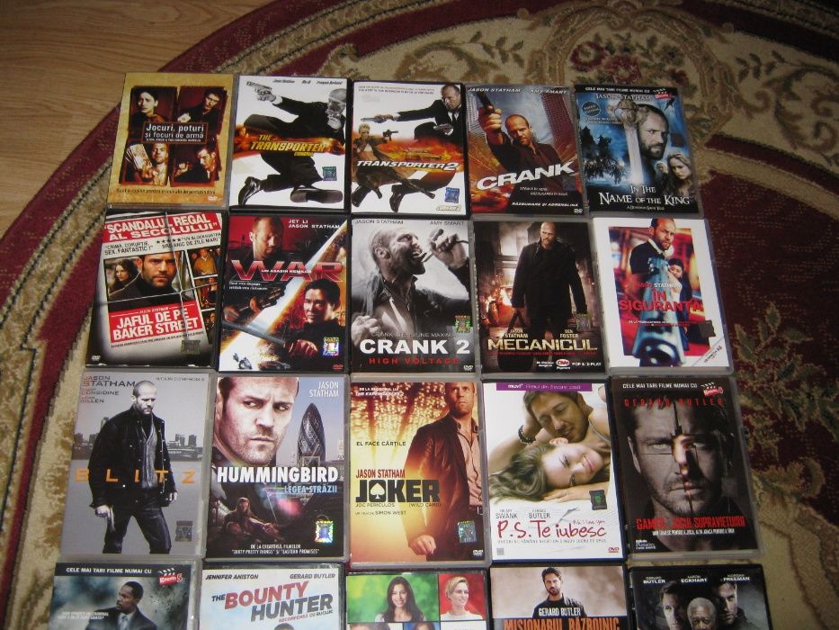 JASON STATHAM,Gerard Butler,Banderas,Russell Crowe,dvd filme colecție