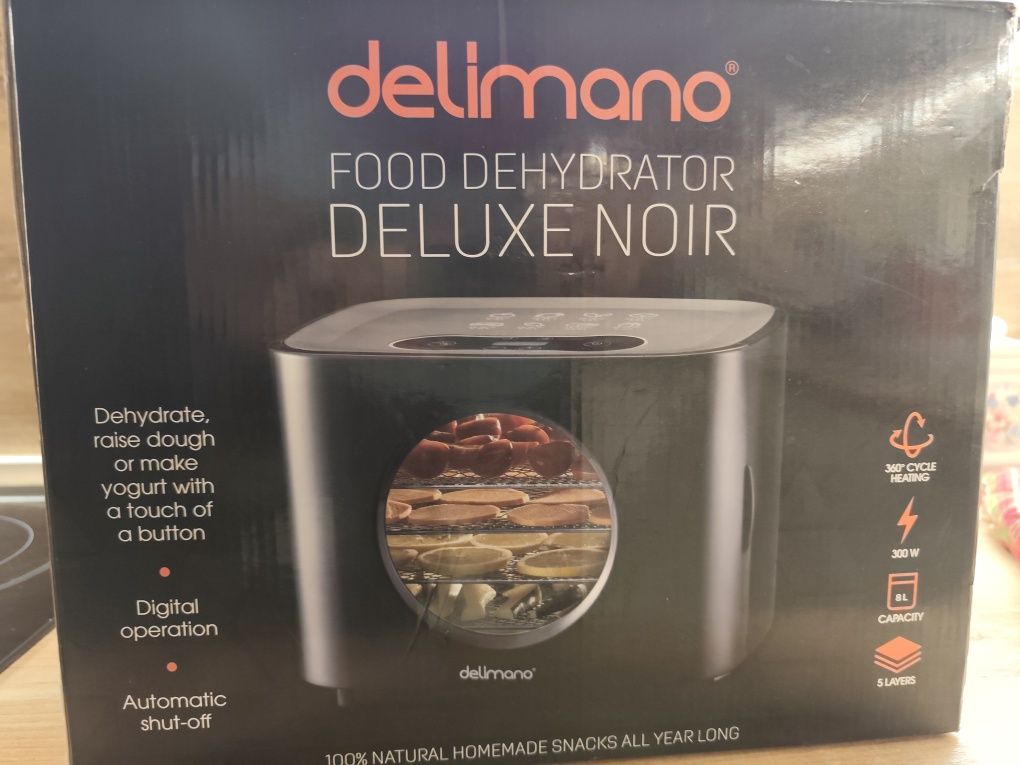 Сушилня за плодове и зеленчуци Delimano Deluxe Noir, 300 W