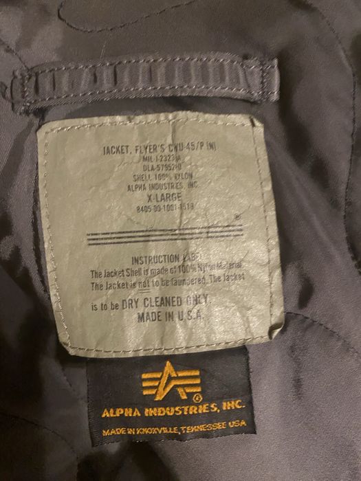 Geaca alpha industries cwu