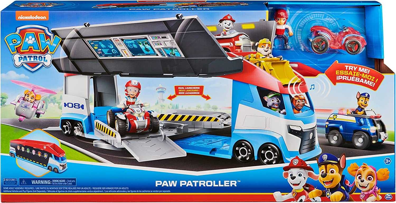 PAW Patrol Трансформиращ Камион Patroller с 2 рампи Ryder и кола ATV