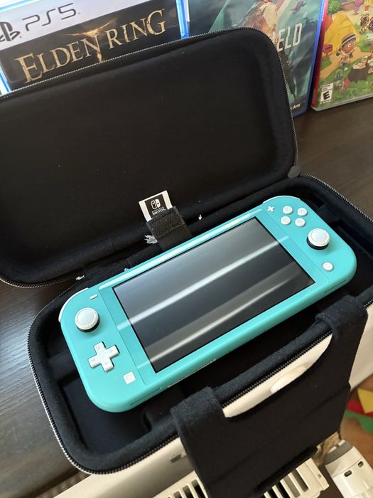 Switch lite + animal crossing + carcasa