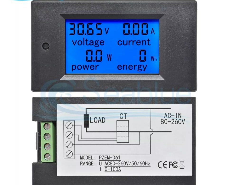 Електромер контролен с дисплей power meter ac