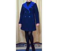 Женское синее пальто натуральная шерсть Размер 44-46. Продам или обмен