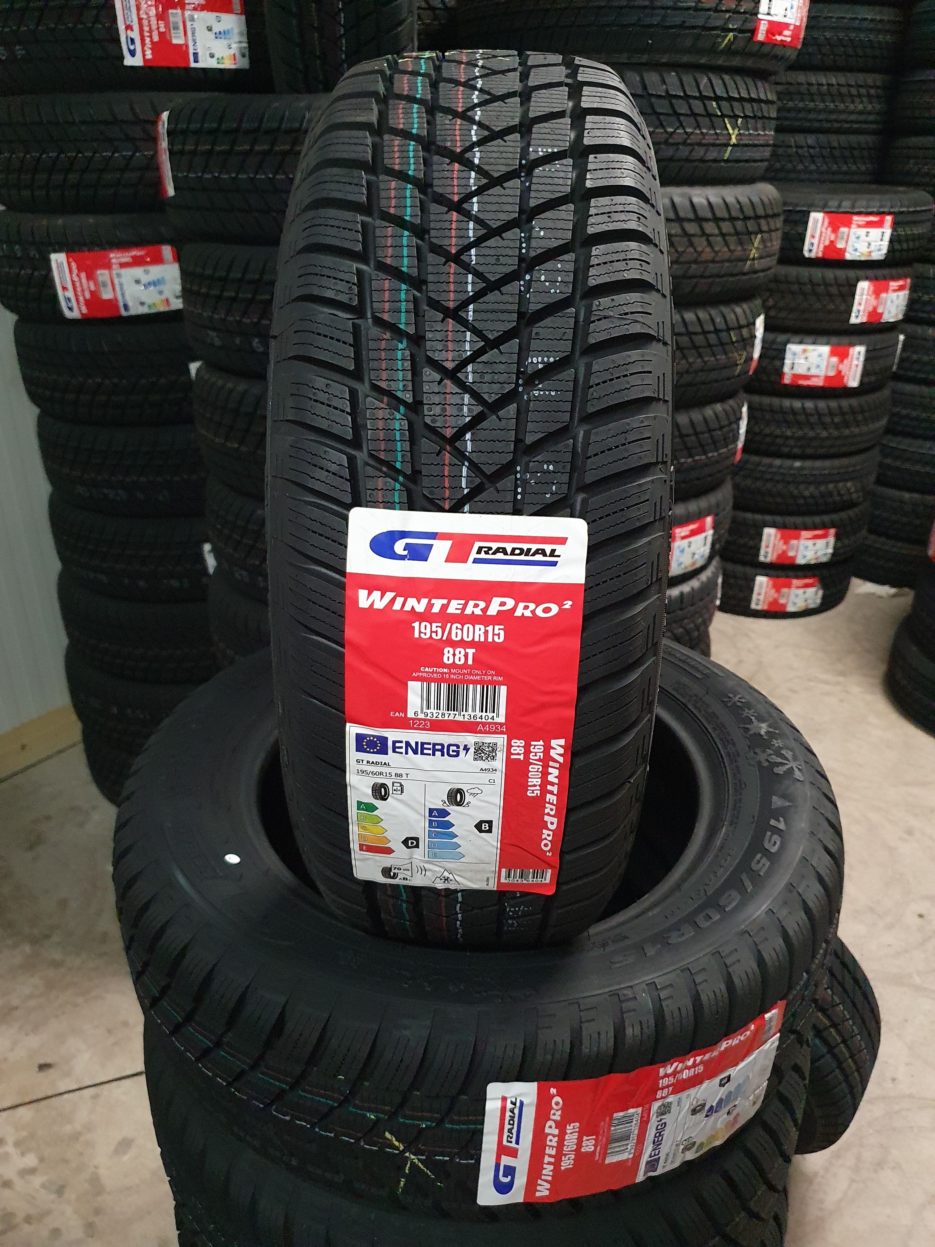 195/60r15  Gt Radial Winterpro2  Evo 88t 2323