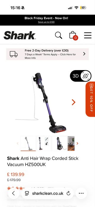 Aspirator shark, fara garantie