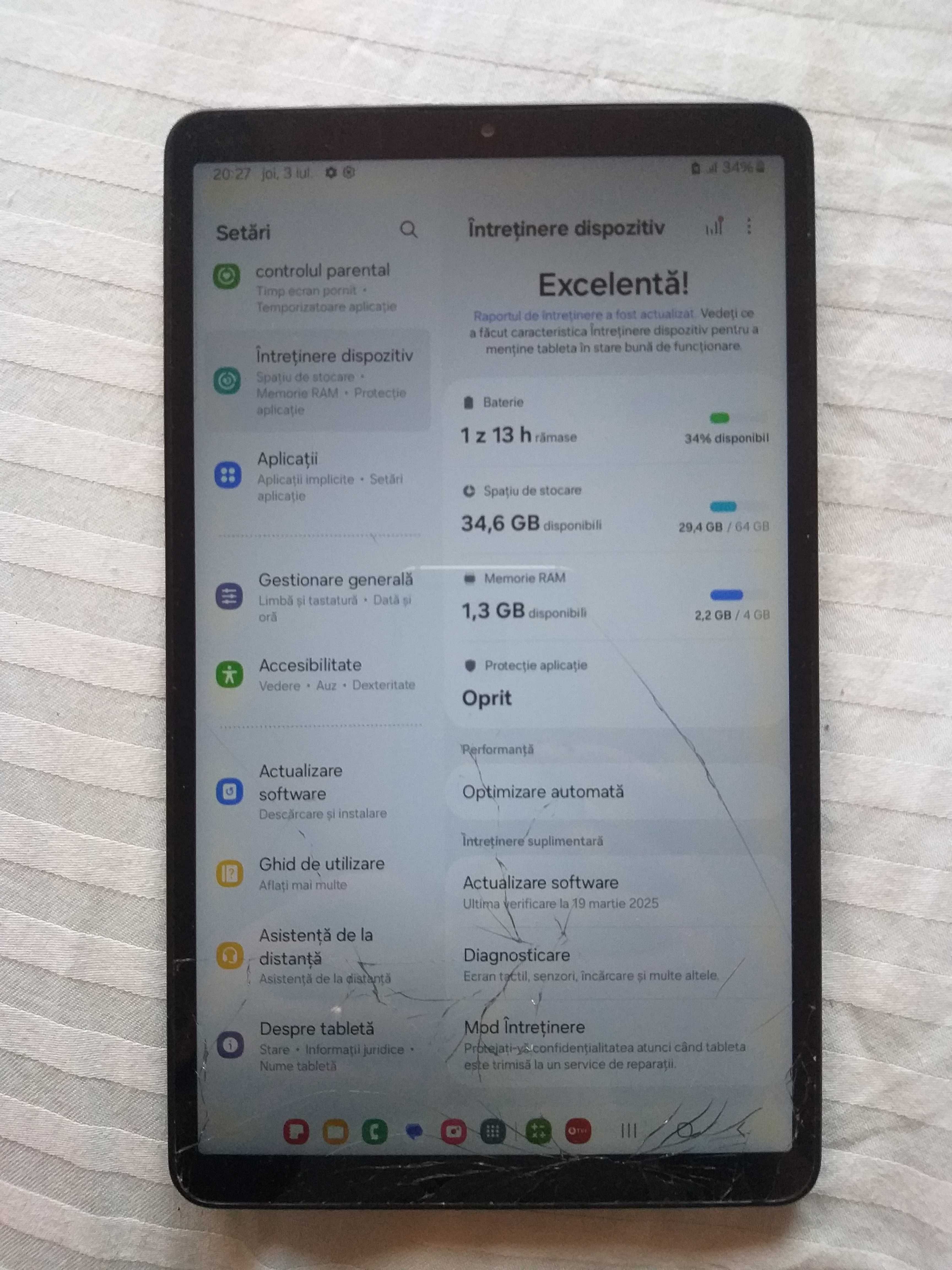 Vând tabletă samsung A9 lite 64gb