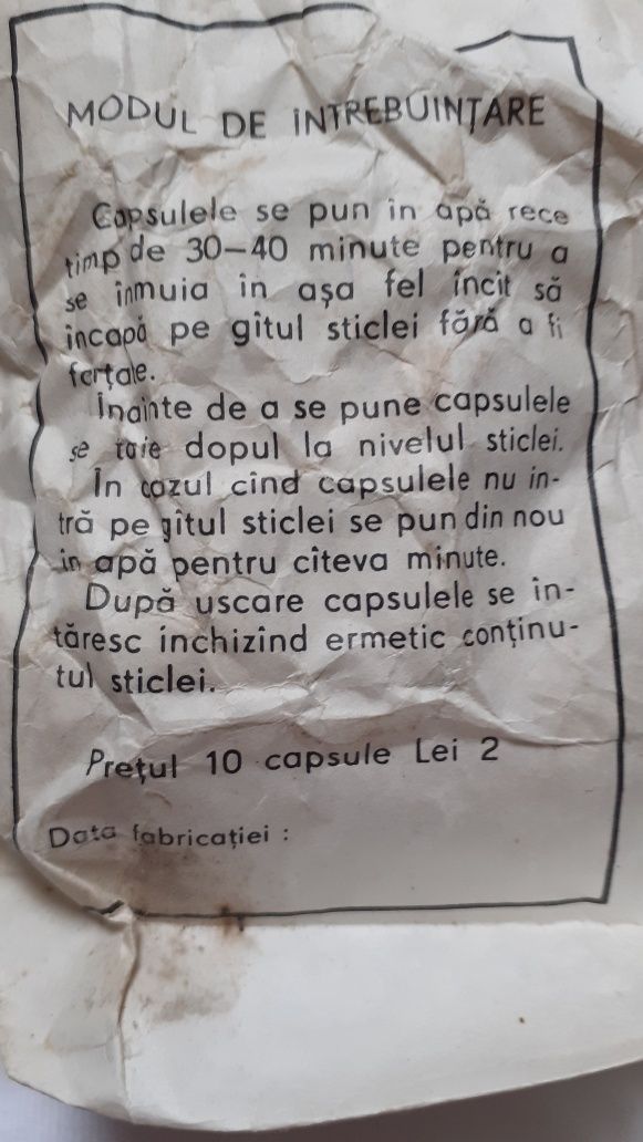 Capsule de colecție nu trimit în țară predare personal prefer în centr