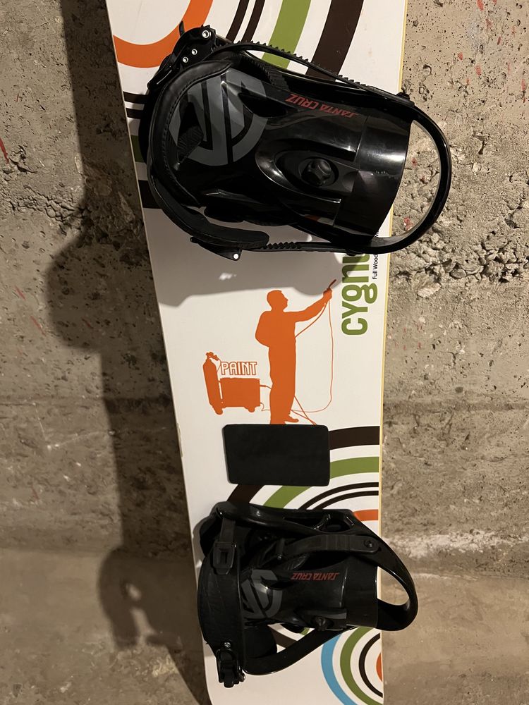 Placa snowboard Cygnus 160 cm cu legaturi Santa Cruz