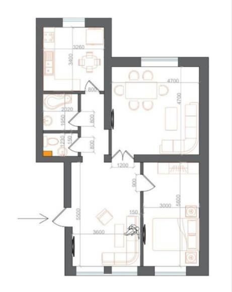 Паркентский 3/1/9 квартира коробка, новостройка