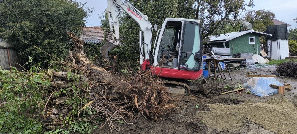 Inchiriez Miniexcavator debarasări moluz pământ negru