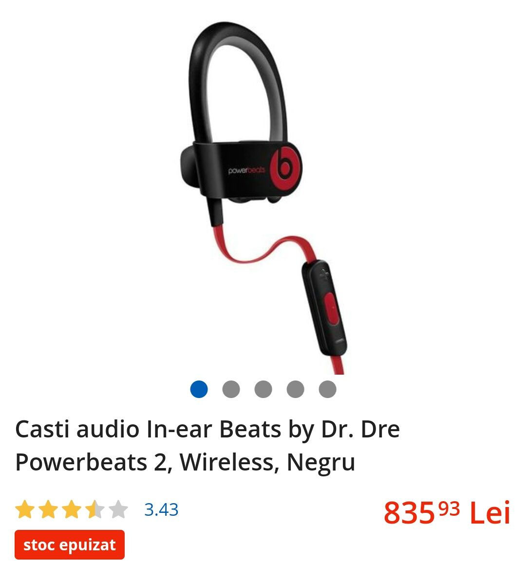 Casti Beats Power2 Bluetoothe  handsfree Sport