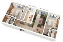 Cauți un apartament spațios, cu 2 băi și bucătărie separată?