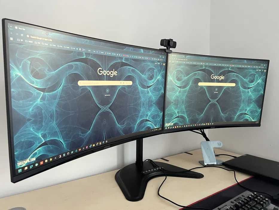 2 x Monitor Gaming MSI MAG 27CQ6F + Stand dual