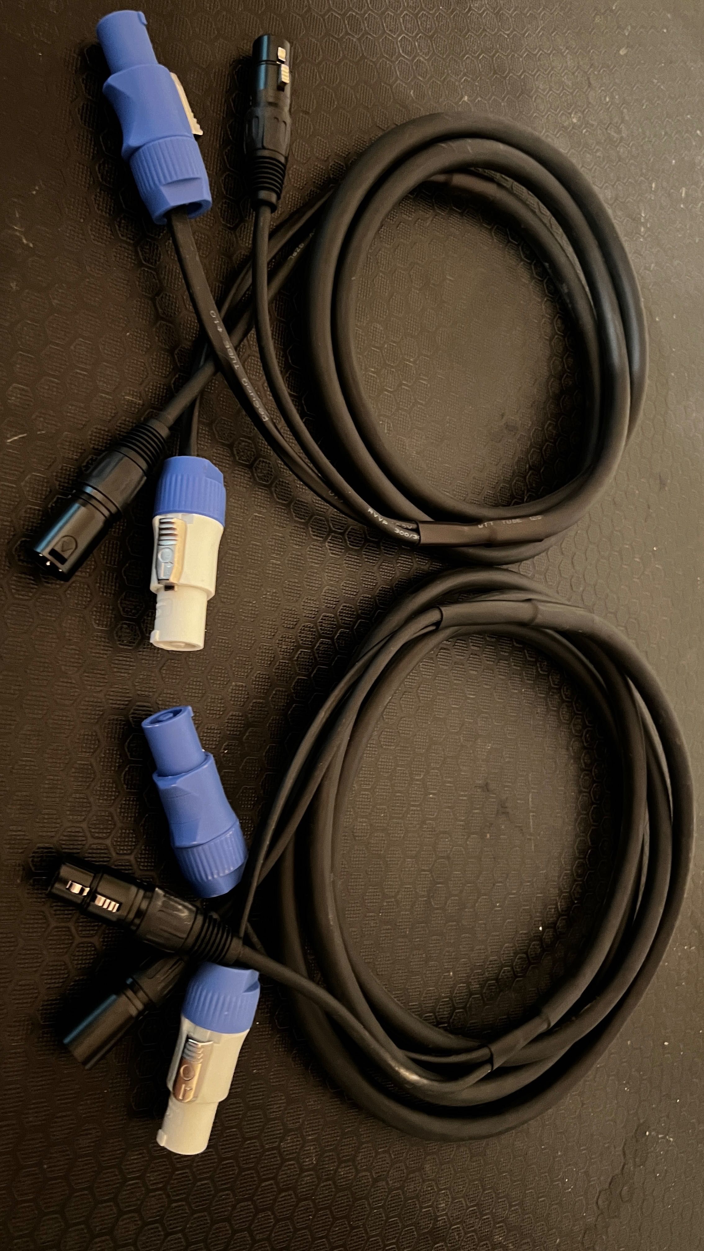 Cablu profesional de alimentare cu conector powercon si DMX