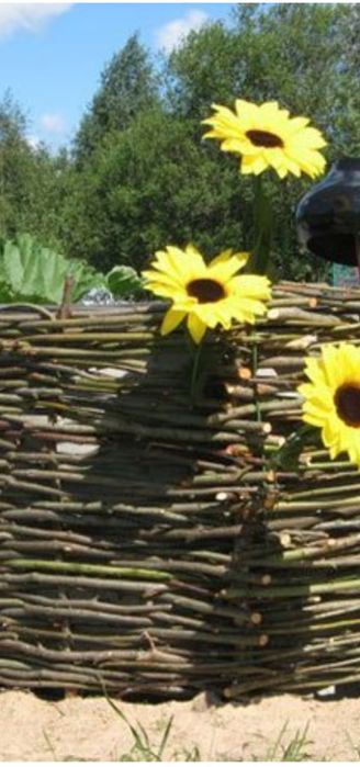 Gard de nuiele, rustic, bețe, lemn