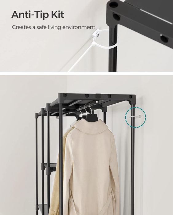 Преносим отворен гардероб SONGMICS