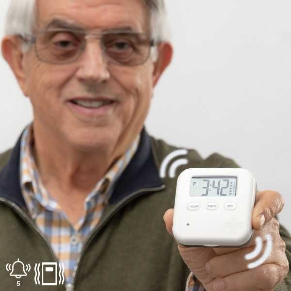 Cutie electronica medicamente cu ceas alarma timer vibratii amintire