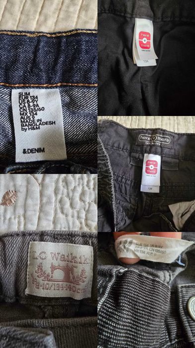 Pantaloni copii, blugi, marime 8-9 ani, 9-10 ani, respectiv 134, 140cm