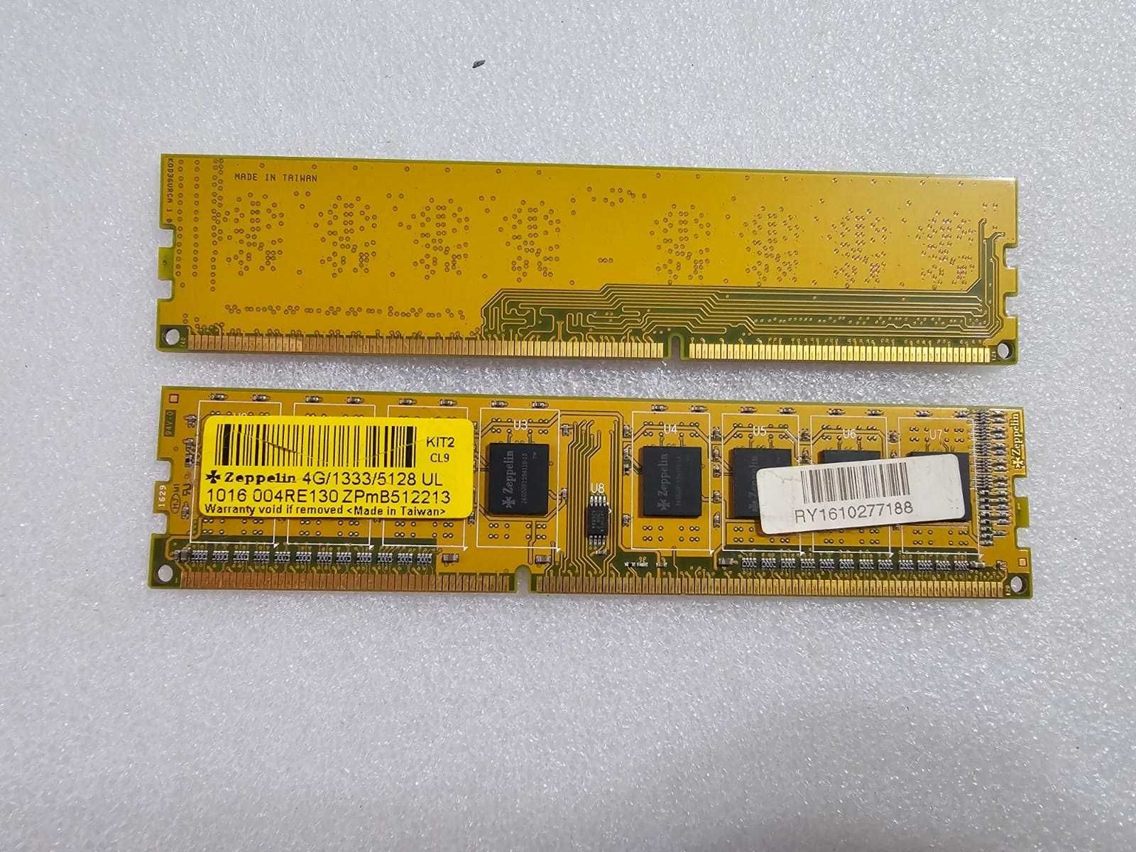 Kit Memorie RAM desktop Zeppelin 8Gb (2x4Gb), PC3-10600, DDR3 1333MHz