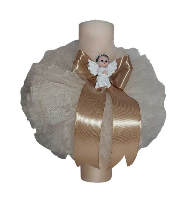 Lumanare Botez- Ingeras-Auriu