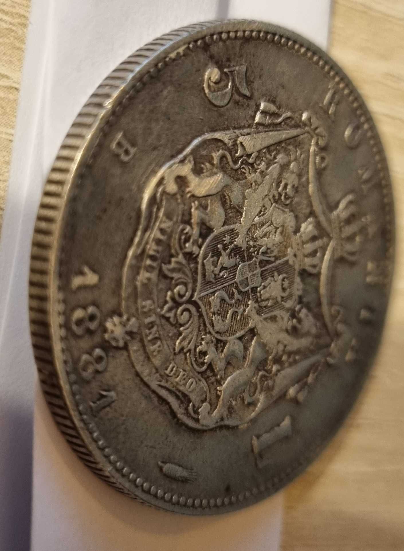Moneda argint 5 lei 1881, Carol I