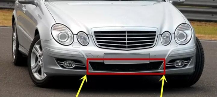 Решетка переднего бампера w211 рест.