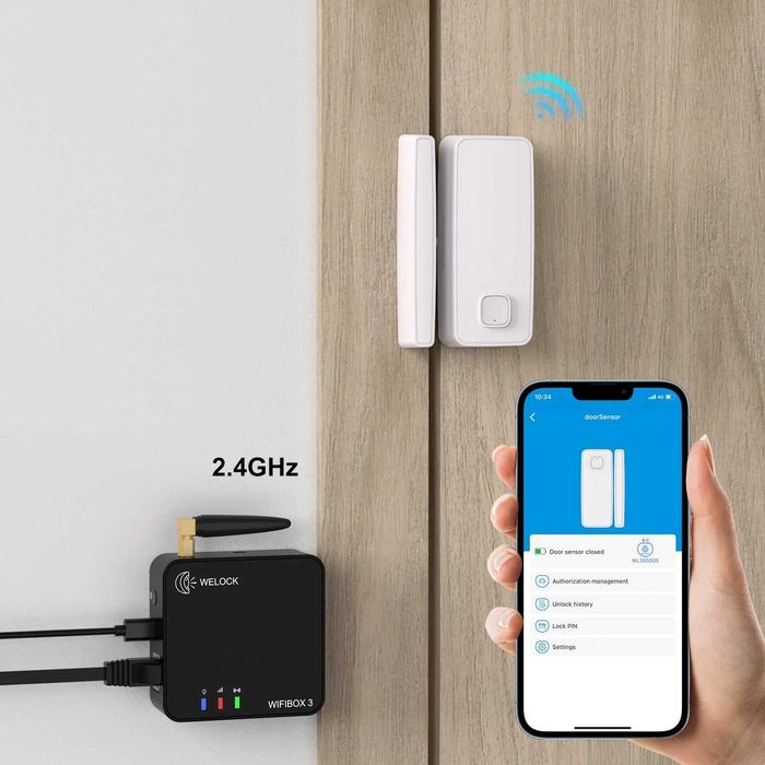 WELOCK WIFIBOX3 Gateway Wifi Bridge with Two Door Sensor