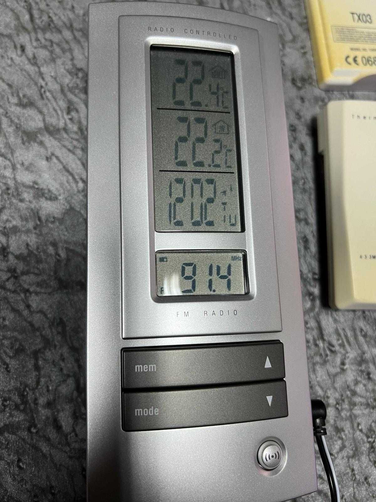 Statie meteo termometru digital cu radio si ceas